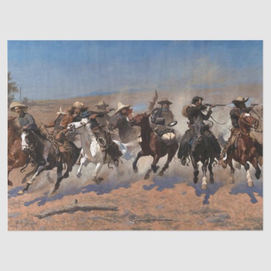 Een streepje voor het hout van Frederic Remington Tissuepapier (Voorkant)