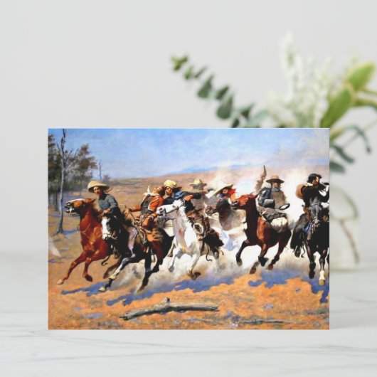 Een streepje voor het hout van Frederick Remington Kaart (Staand voorkant)