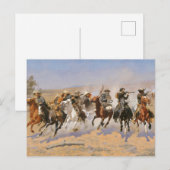 Een streepje voor hout van Frederick Remington Briefkaart (Voorkant / Achterkant)