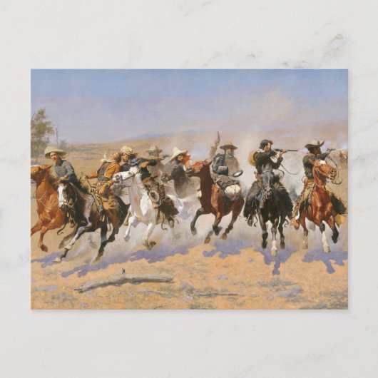 Een streepje voor hout van Frederick Remington Briefkaart (Voorkant)