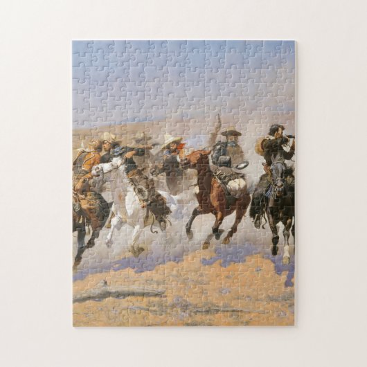 Een streepje voor hout van Frederick Remington Legpuzzel (Verticaal)