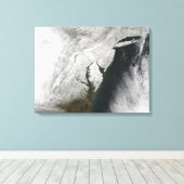 Een strenge winter storm 2 canvas afdruk (Insitu (Houten vloer))