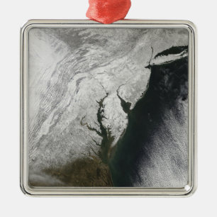 Een strenge winter storm 2 metalen ornament