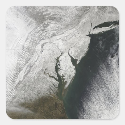 Een strenge winter storm 2 vierkante sticker (Voorkant)