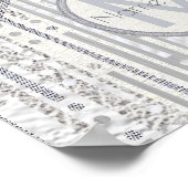 Een strepen Stippen Zilver Wit je hebt deze spier Poster (Hoek)