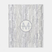 Een strepes Stippen zilver-wit startpunt of Dorm-d Fleece Deken (Voorkant)