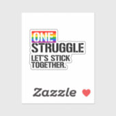 Eén strijd, laten we bij elkaar blijven sticker (Vel)