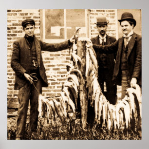 Een stringer vol vis Een fijne vangst voor de dag Poster