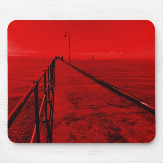 Een stroll langs de pier op de zeebodem muismat (Voorkant)