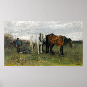 Een stromende boer poster
