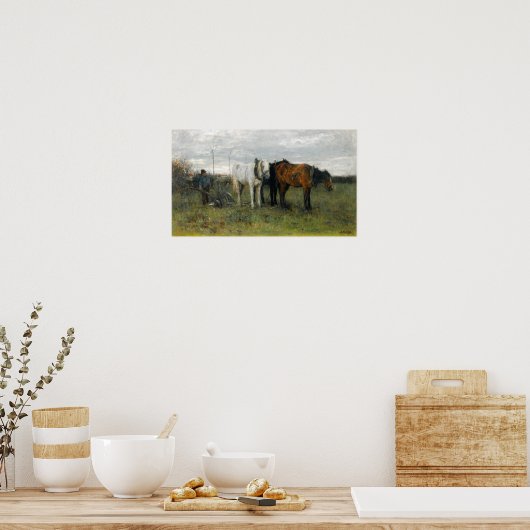 Een stromende boer poster (Keuken)