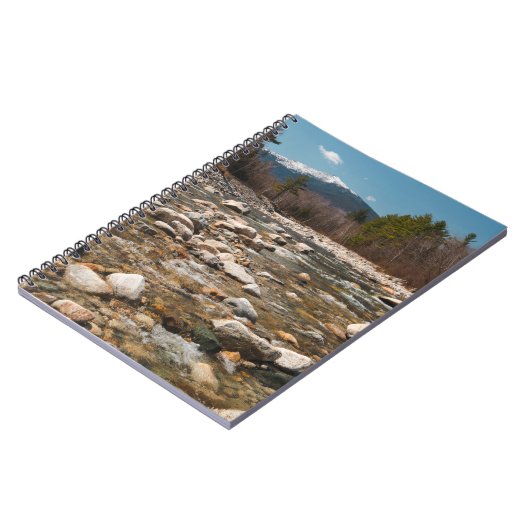 Een stromende rivier met helder water dat stroomt notitieboek (Linkerzijde)