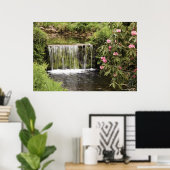 Een stroom en waterval in het natuurpark Dartmoor Poster (Thuiskantoor)