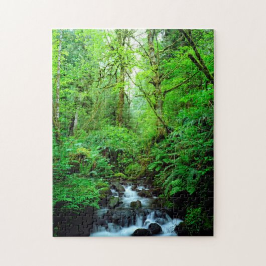 Een stroom in een oerbos legpuzzel (Verticaal)