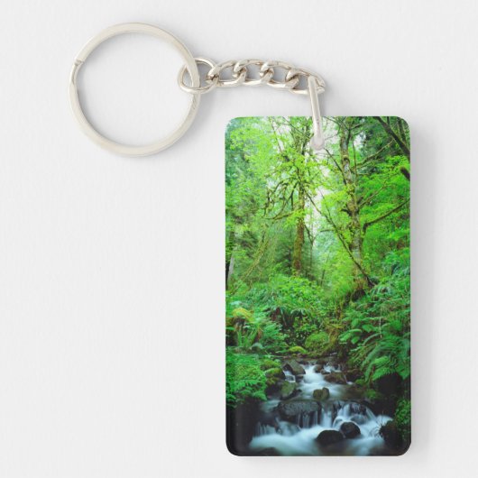 Een stroom in een oerbos sleutelhanger (Voorkant)
