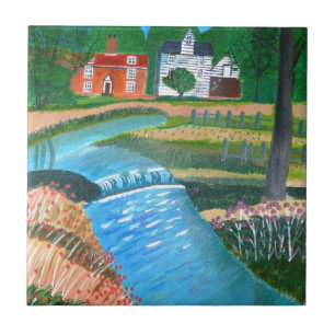 Een stroom van het Land Tegeltje