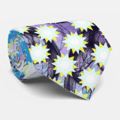 Een Stropdas met witte en gele sterren op helder b (Opgerold)