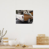 Een Studebaker Silver Hawk Classic Car geparkeerd  Poster (Keuken)