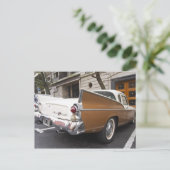 Een Studebaker Silver Hawk klassieke auto geparkee Briefkaart (Staand voorkant)