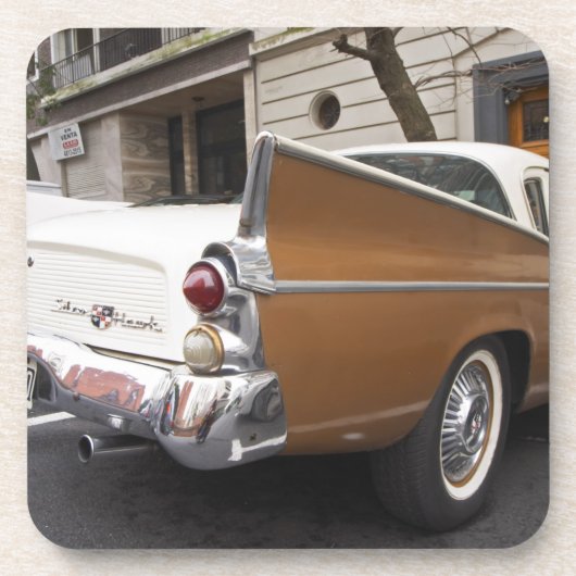 Een Studebaker Silver Hawk klassieke auto geparkee Drankjes Onderzetter (Voorkant)