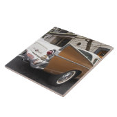 Een Studebaker Silver Hawk klassieke auto geparkee Tegeltje (Zijkant)