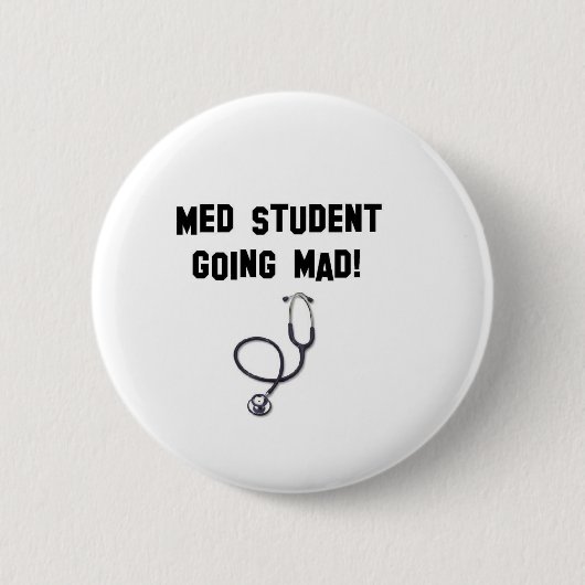 een student die kwaad wordt ronde button 5,7 cm (Voorkant)