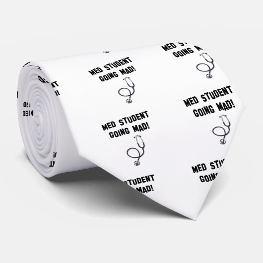 een student die kwaad wordt stropdas (Opgerold)