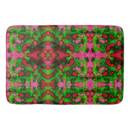 Een studie in roze en groen badmat