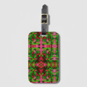 Een studie in roze en groen bagagelabel (Voorkant (verticaal))