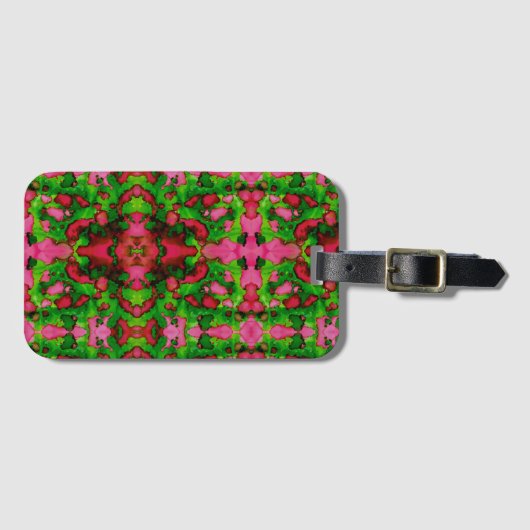 Een studie in roze en groen bagagelabel (Voorkant (horizontaal))