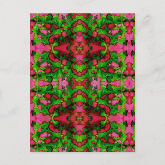 Een studie in roze en groen briefkaart (Voorkant)