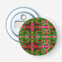 Een studie in roze en groen button flesopener