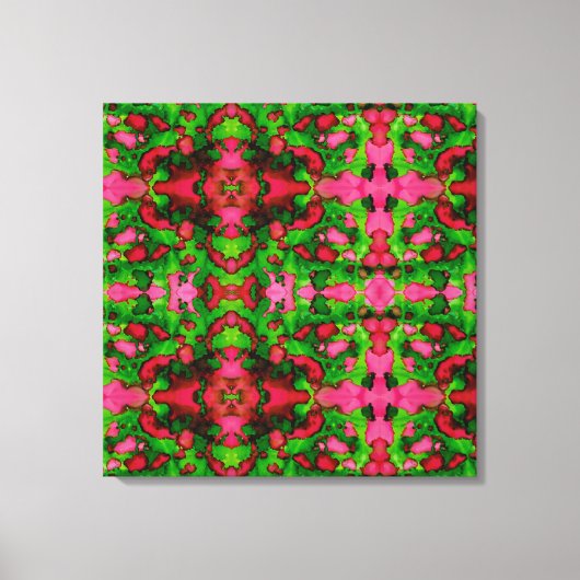 Een studie in roze en groen canvas afdruk (Voorkant)