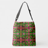 Een studie in roze en groen crossbody tas (Achterkant)