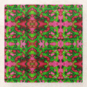 Een studie in roze en groen glazen onderzetter (Voorkant)