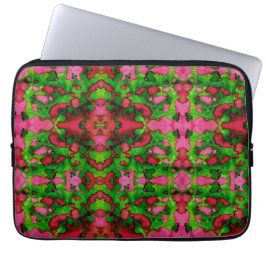 Een studie in roze en groen laptop sleeve