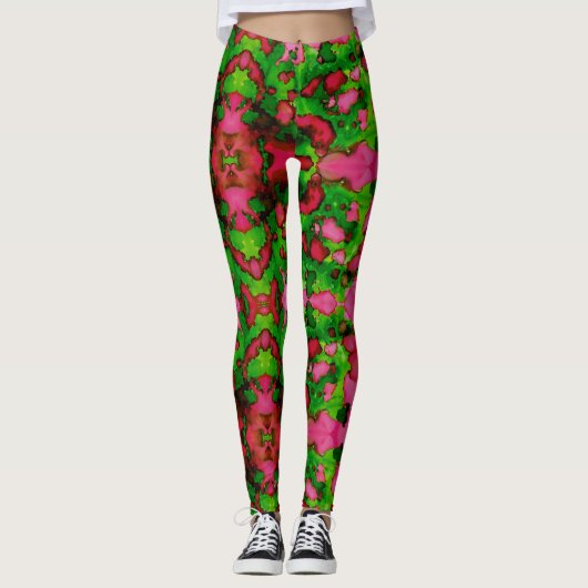 Een studie in roze en groen leggings (Voorkant)