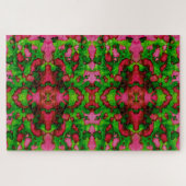 Een studie in roze en groen legpuzzel (Horizontaal)