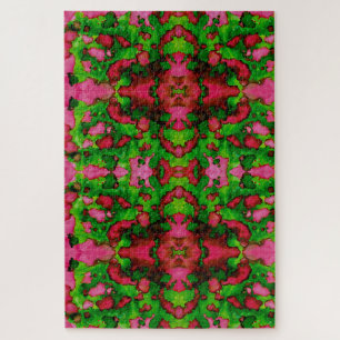 Een studie in roze en groen legpuzzel