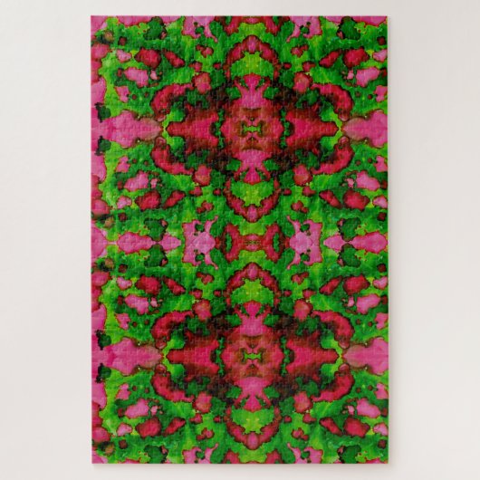 Een studie in roze en groen legpuzzel (Verticaal)