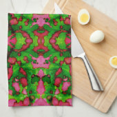 Een studie in roze en groen theedoek (Quarter Fold)