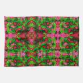 Een studie in roze en groen theedoek (Horizontaal)