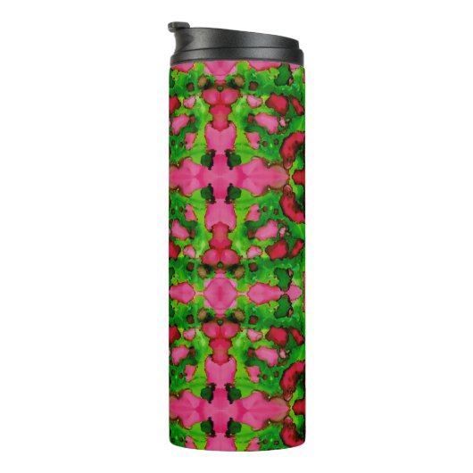 Een studie in roze en groen thermosbeker (Geroteerd rechts)