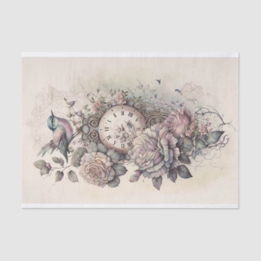 Een studie in Rozen en tijdsafhankelijke papieren Tissuepapier (Voorkant)