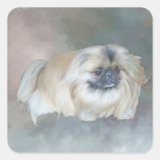 Een studie in Taupe Vierkante Sticker (Voorkant)