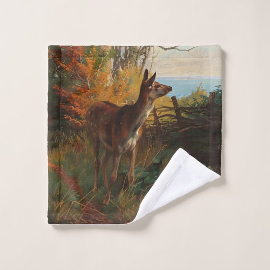 Een stuiter in het bos bad handdoek (Wasdoekje)