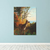 Een stuiter in het bos canvas afdruk (Insitu (Houten vloer))