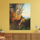 Een stuiter in het bos canvas afdruk (Insitu (Woonkamer))