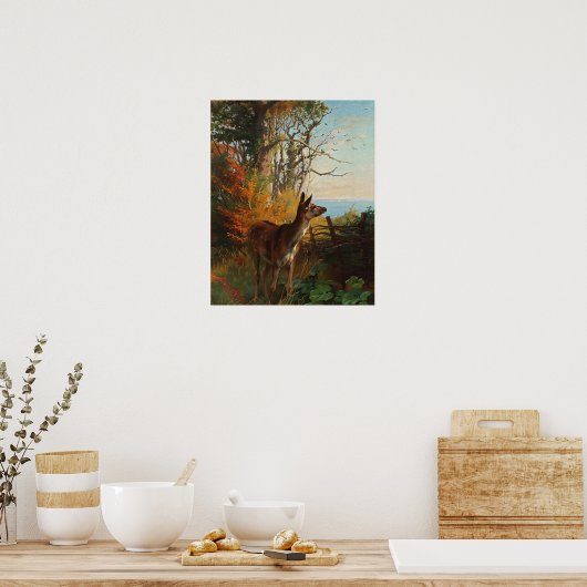 Een stuiter in het bos poster (Keuken)