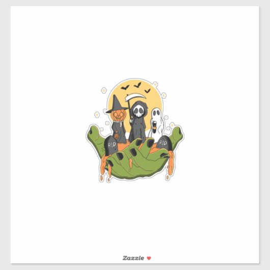 Een stuk Halloween Sticker (Vel)